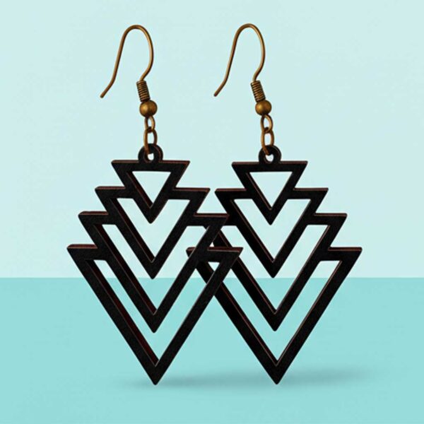 The Niza - Chevron Statement Earrings - Image 6