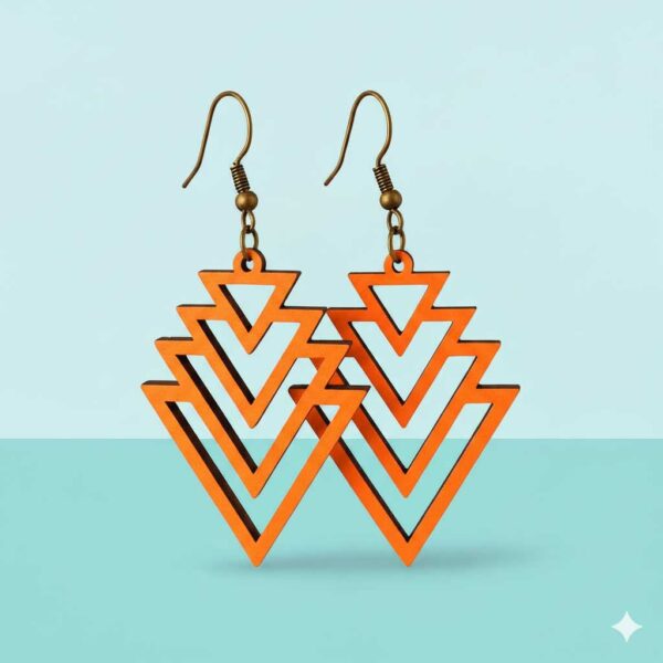 The Niza - Chevron Statement Earrings - Image 8