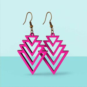 The Niza - Chevron Statement Earrings