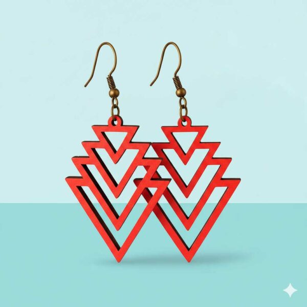 The Niza - Chevron Statement Earrings - Image 9