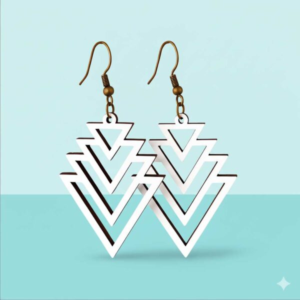 The Niza - Chevron Statement Earrings - Image 3