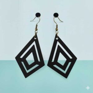 The Palm Springs -Minimalist Geometric Wood Earrings