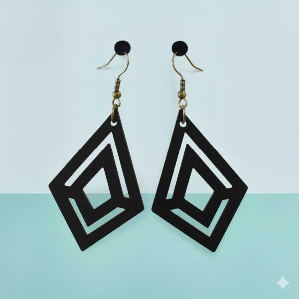 The Palm Springs -Minimalist Geometric Wood Earrings