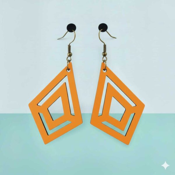 The Palm Springs -Minimalist Geometric Wood Earrings - Image 8