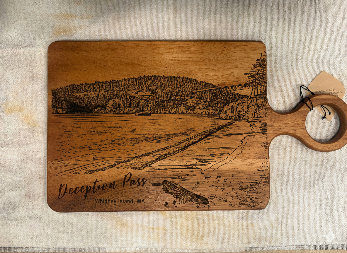 9 1/2" x 17" Rectangle Serving Board with Round Handle