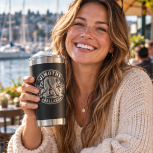 Jimothy 20oz Black Tumbler — Choose Your Design